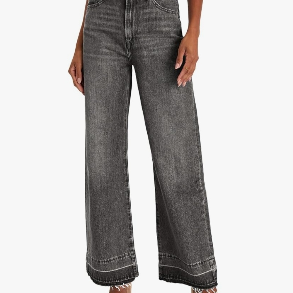 Women's Black Wide-Leg Jeans